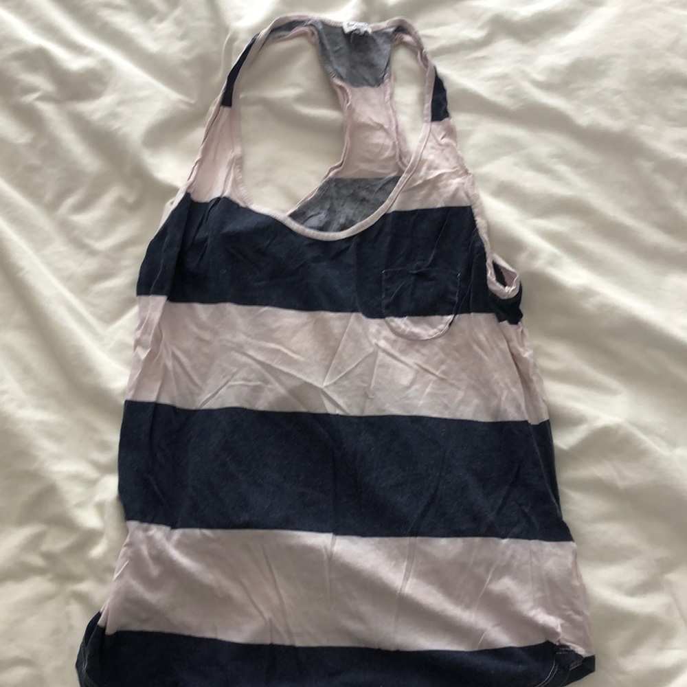 Splendid striped racer back tank top